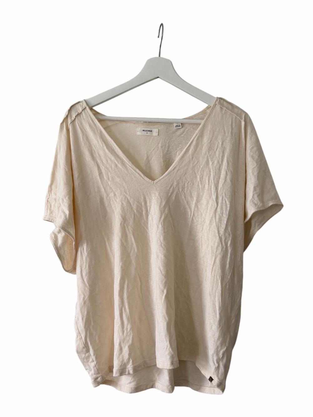 Billy Reid Linen T-Shirt Size Large
